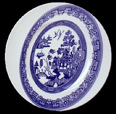 Robert Dawson
In perspective, inglaze screen print on bone china plate (25cms dia)