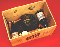 Schiltz Box with Trash, Victor Spinski, USA, 1992 Ceramic sculpture with decals